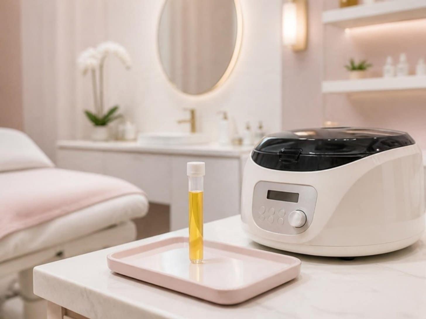 Platelet-rich plasma prepared for microneedling with PRP in Fenton, MI